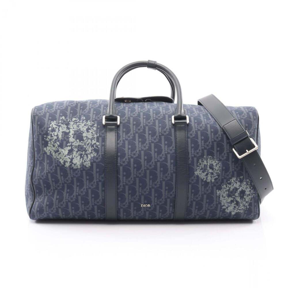 Christian Dior Dior TEARS Lango 50 Oblique 2-Way Boston Bag Handbag Canvas Le...